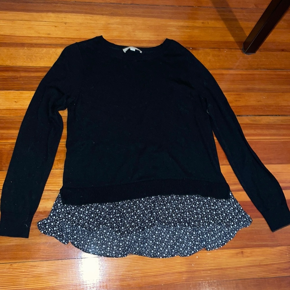 Long sleeved layered sweater